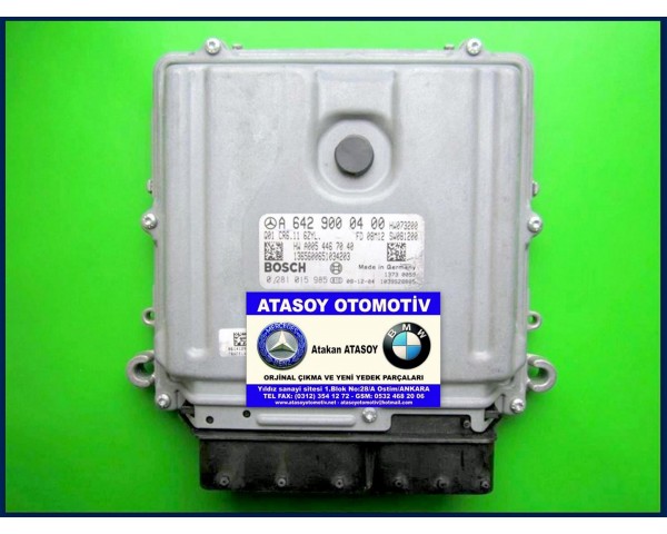 MERCEDES W204 C350CDI MOTOR BEYNİ 6429000400 6421502900 6421500226 6421502334 0281015985 0281015726 0281015066 0281014429 A6429000400 A6421502900 A6421500226 A6421502334